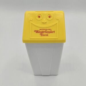 Vintage‎ 1975 McDonald's Wastebasket Coin Bank McDonaldland Trash Can Promo
